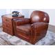 classical British old style leather arm chair,#2038