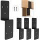 3x 5 Z Brackets Post Beam Support Heavy Duty Carbon Steel Double Angle Channel Support for Wood Shelf Fixing Timber Connector Pergola Bracket
