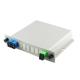 SC UPC Fiber Optic PLC Splitter DIN 1X2 PLC For FTTX / FTTH Network