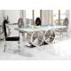 Stainless Steel Marble Restaurant Square Dining Room Tables OEM ODM