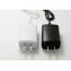 Black / White 4.2 V Battery Charger Us Plug Charger With Short Circuit Protection