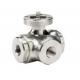 3 Way Full Bore Threaded Ends Stainless Steel Ball Valve with “T” or “L” Port