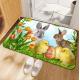 Cartoon Rabbit and Flower Carpets for entry-Exit door，  Children Playroom Rug