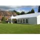White Canvas Clearspan Fabric Structures Event Tent With Economical Wooden Flooring