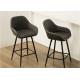 0.19m3 6.45KGS Contemporary Bar Stools With Tapered Metal Legs