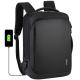 BSCI Business Laptop Backpack 15.6 Inch USB Charging Leather Computer Bag 1000g