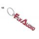 Flyaudio Design Metal Key Ring Zinc Alloy with Red Color Soft Enamel Fill