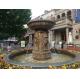 Garden water sandstone fountain with pool, china marble sculpture supplier