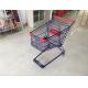 75L PPG powder Steel Wire Shopping Trolley / zinc plated wire shopping cart