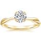 0.8ct Lab Grown Moissanite Ring 14K Yellow Gold Material ODM OEM