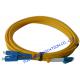 SC To LC SM Optical Fiber Patch Cord 9/125 Single Mode 3.0mm For WAN Systems