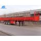 3 Axles Flatbed Cargo  Side Wall Semi Trailer With 50-70 Loading Capacity