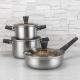 Hot Sale Pot Set New Bakelite Binaural Handle Cooking Soup Pot Set 304 Stainless Steel Cookware Set
