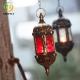 Iron Hanging Glass Moroccan Menorah Pendant Light For Wedding Home