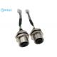 Custom M12 4 Pin Panel Mount Waterproof Female Connector To RJ45 Round Network Cable