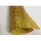 80gsm Champagne Gold Glitter Fabric , Shiny Thick Gold Glitter Fabric
