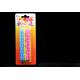 Long Colored Funny Birthday Cake Candles With White Dots Printed for Kids Fadeless