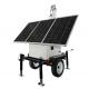 20ft Mast Mobile Solar CCTV Trailer For Warehouse Airport Security