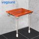 Floor Mounted Fold Up Shower Bench , Anti Rust Bathroom Foldable Shower Seat