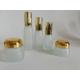 Gold Rectangular Cosmetic Packaging Set For E Liquid / Cream / Foundation