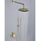 Brush Black Golden SUS OEM Hot Cold Shower Set