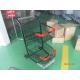70L Grocery supermarket shopping cart double round pipe Basket with logo on handle