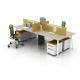 Commercial 4 Person Workstation Desk , Fireproof steel Office Depot Desks