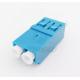 Unibody Shell Coupler Fiber Optical Adapter Duplex LC / UPC to LC / UPC Plastic Buckle