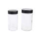 Smooth Matte White Glass Jar Black Cap 6oz CR Glass Jar With Lid Child Resistant