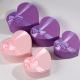 Heart Shaped Bow Knot Chocolate Paper Packaging Boxes Purple Color