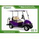 Purple Battery Operated Electric Golf Car 48V Mini Club Car 4 Seater