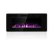 Home Heating Electric Recessed and Wall Mounted Fireplace with 36-In Artificial Flame