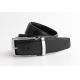 Genuine Embossed Leather Belt , Mens Black Leather Belt 100 - 140cm Length