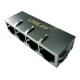 XFATM2GA-COMBO4-4S Rj45 Quad Port 10/100Base-T Shield Tab-down