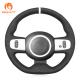 Customized Available Durable Leather Suede Hand Sewing Steering Wheel Cover Wrap for Renault Twingo 3 2014-2020