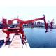 High Capacity Cement Ship Unloader Red Color Installed On Barge Dustless