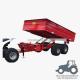 3TR4WM - 4wheels small tractor trailer dump trailer with moto 3Ton