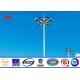 20m polygonal high mast pole sports center lighting with lifting system