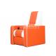PU Leather Electric Recliner Sofa Orange Color With Reading Lamp For VIP Cinema