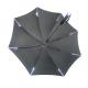23 Inch Black Straight Handle Manual Open Umbrella With Light Tips And Top