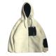 Two Tone Sherpa Fleece Mens Oversized Pullover Hoodie With Pocket Zip