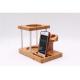Multi Function Bamboo Wood Cellphone Stand , Tablet / Watch / Amazon Echo