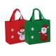 2021 new hot selling  Christmas Santa  felt tote bag reusable woman  shopping bag handle bag for Christmas gift