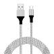 iPhone X Android Micro USB Cable High Speed Metal Head 1M 3FT Nylon Braided