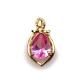 Sterling Silver 18k Rose Gold Plated 8mmx12mm Pink Cubic Zirconia Pendant(PSJ0428)