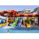 Amusement Fiberglass Enclosed Spiral Slide Aqua Park Equipment For Playing