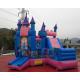 Park Inflatable Bouncer Slide / Princess Inflatable Bounce House With Slide Moonwalk