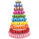 plastic pyramid display case 10 tier macaron tower display tower case with Acrylic base