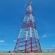 Angular 3leg Galvanized Steel Mobile Antenna Tower With MW Brackets