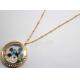 Tagor Jewellery Stainless Steel Glass Floating Locket Chain GLC008-Ball Station Chain